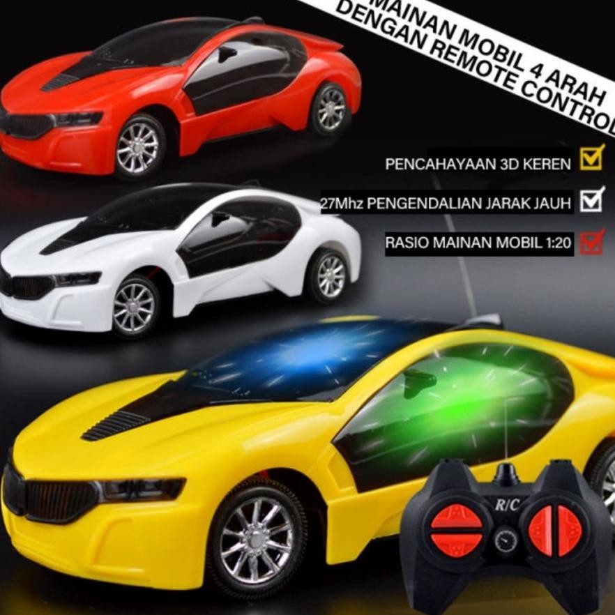 NEWW RC FAMOUS MAINAN MOBIL LAMPU MCLAREN MOBIL REMOTE CONTROL SEDAN RC BUGATTI FERRARI DISCO