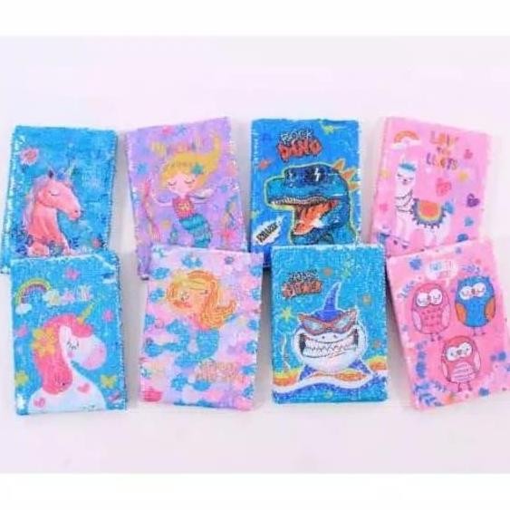 

READY NOTEBOOK DIARY SEQUIN FLIP BERUBAH GAMBAR 2in1 NEW
