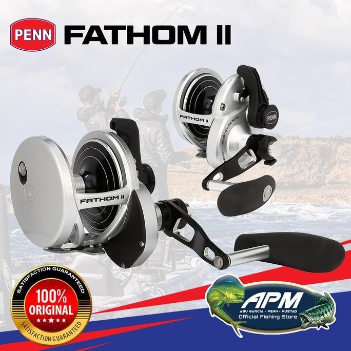 Tersedia PENN Reel Pancing Overhead FATHOM II Lever Drag FTHII10XNLDLH - FTHII30LD2LH - FTHII40NLD2L