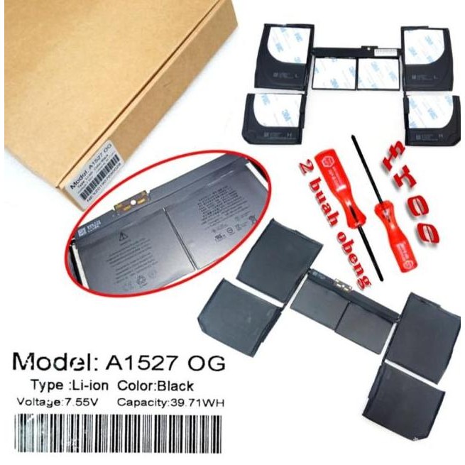 Terbaik Baterai Apple Macbook A1527, A1534 Macbook Pro Retina Display 12" Ori