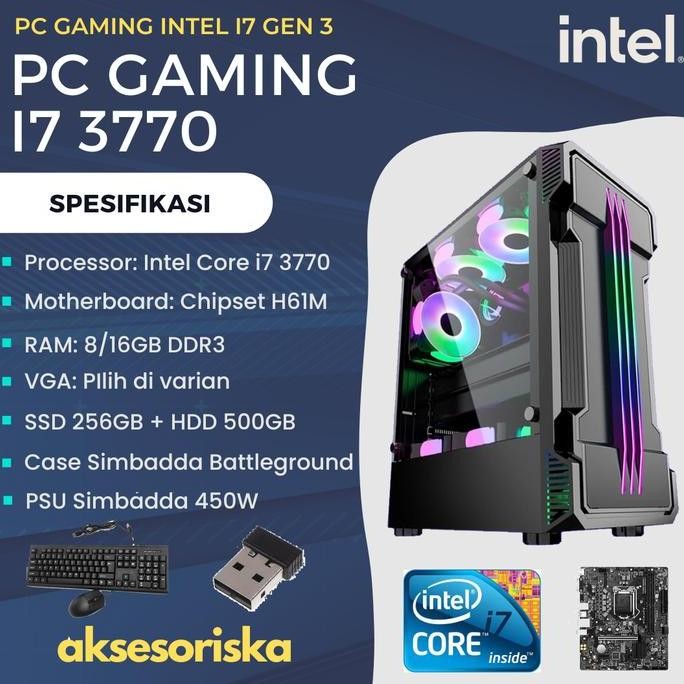PC Rakitan Komputer Untuk Gaming, Desain & Video Editing Intel Core i7