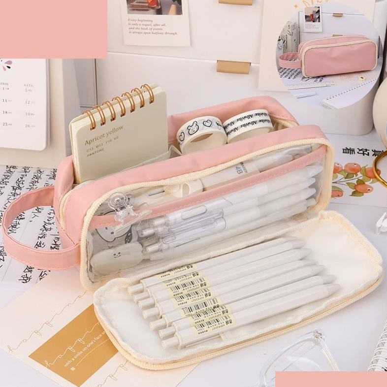 

Promo Gila Alat Tulis Kotak Tas Alat Tulis Kapasitas Besar Tas Pena Penyimpanan Sekolah Tempat Pensil Alat Tulis Siswa Transparan Promo Gila