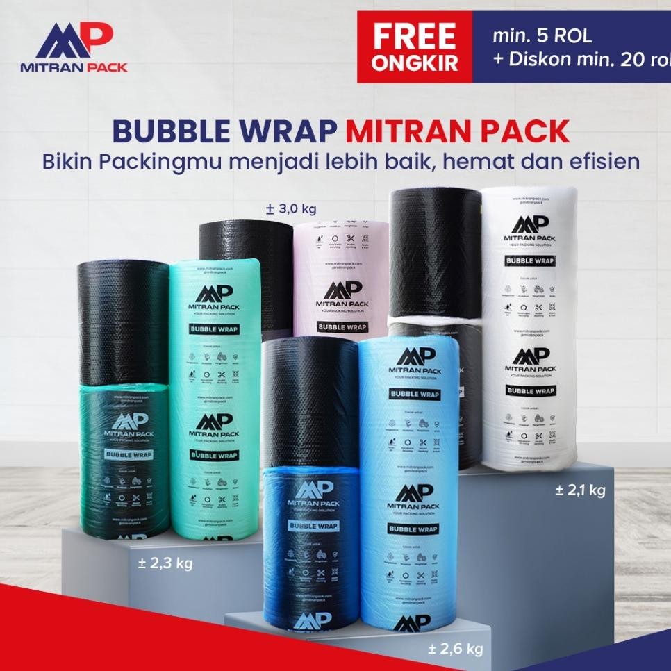 

Bubble Wrap 125 Cm X 50 Meter Hitam Bening Mitran Pa