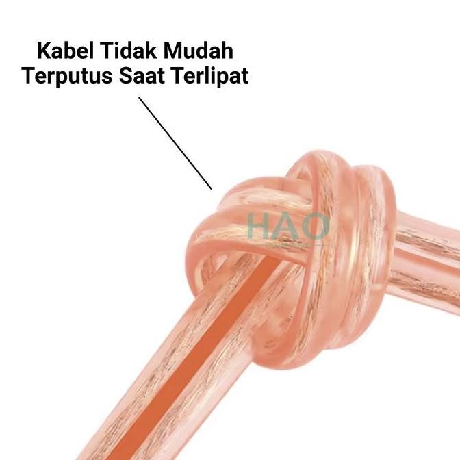 Kabel listrik transparan/kabel audio/super promo 2x30/2x50/2x80/2x120 300 Meter/kabel transparan/kab