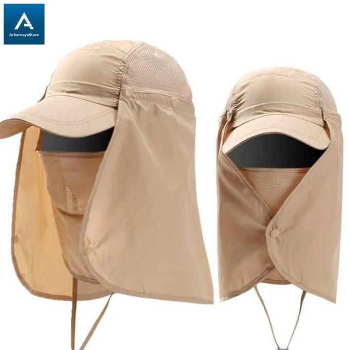 Tersedia topi pancing topi gunung pria tentara jepang anti uv matahari