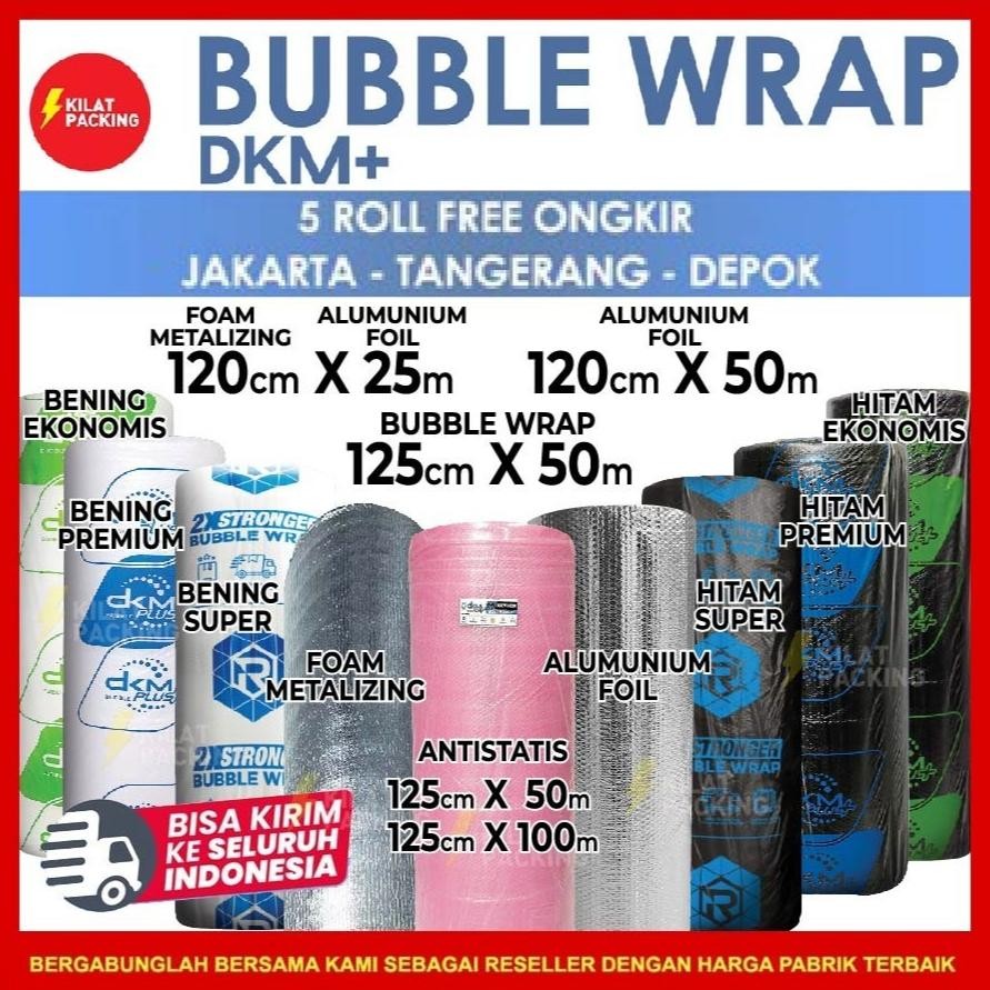 

Produk Baru!! Plastik Bubble Wrap 125cm x 50m DKM Plus Premium Grosir Murah