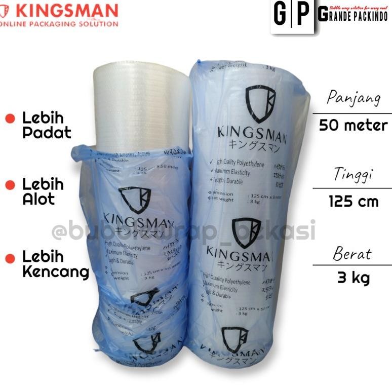 

Bubble Wrap Roll Ukuran 3Kg 125Cm X 50M Tebal Bubble Wrap Kingsman 3Kg