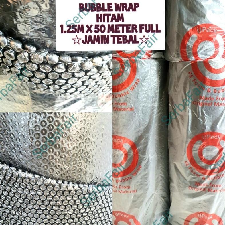 

Produk Baru!! Bubble Wrap Hitam UPack 125cm x 50m Roll Tebal Premium Anti Bentur
