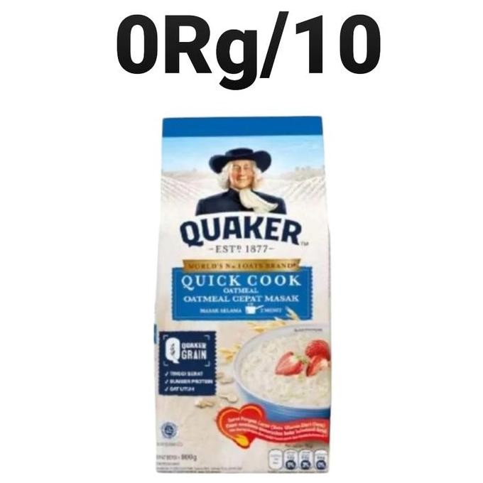 

Quaker Quick Cooking (0Rg/10) Oatmeal 800Grm/ 1 Box Isi 2Pcs Promo