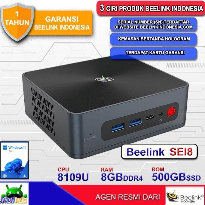 Mini PC Beelink SEi8 Intel i3 8109U 8/256GB SSD 4K HDMI Windows 10 Pro