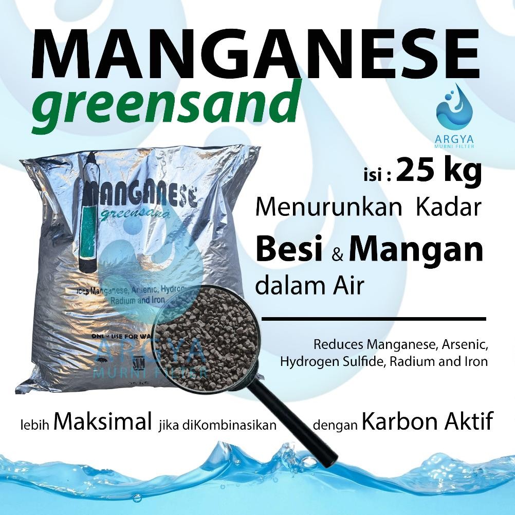 Produk Baru Media Filter Manganese Greensand | Penjernih Air Besi Mangan Arsenik FRP Tabung