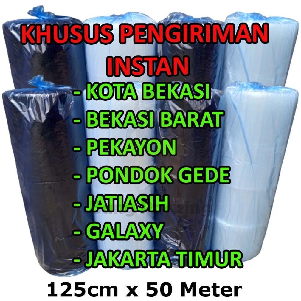 

Produk Baru!! Bubble Wrap Full Roll 125cm x 50m - Hitam Bening Tebal Pembungkus Barang Fragile