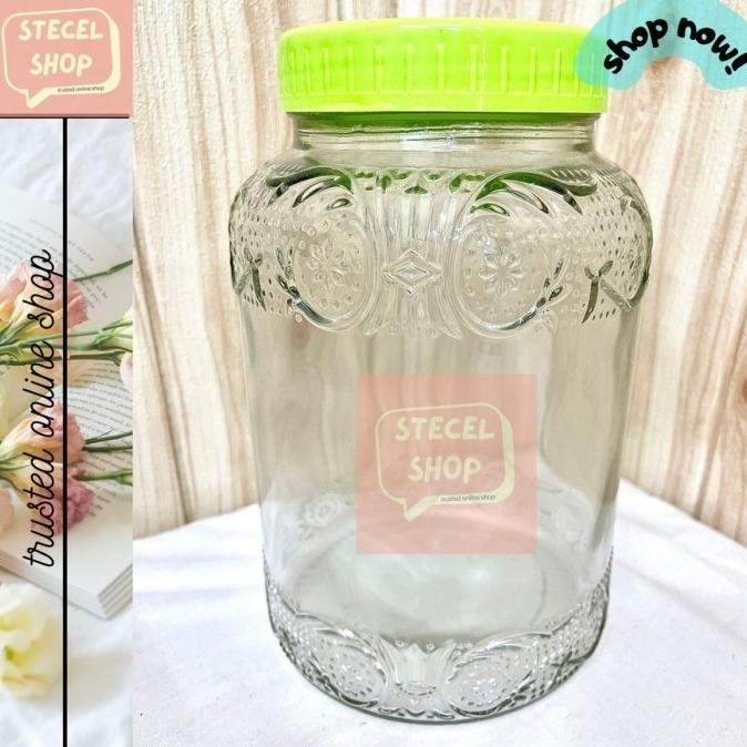 [Allthebest] Toples Kaca Kedaung 4000ml/ Toples Kaca Kedap Udara 4 Liter/Toples Kue