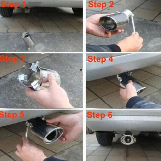 Muffler cutter buntut dekorasi ujung knalpot mobil Honda Freed