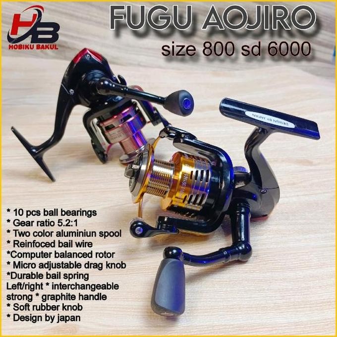 Tersedia Reel Pancing Fugu Aojiro original japan design