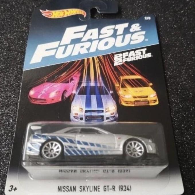 Hot Wheels Hotwheels Nissan Skyline Gt-R R34 Brian'S First Edition Fast & Furious