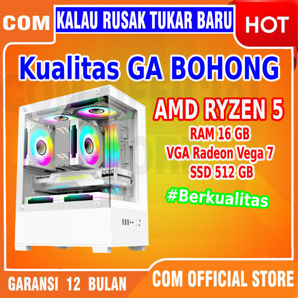 PC Gaming Komputer Computer Amd Ryzen Ryzen 3 / 5 5600G Fullset Full set Cpu 4600G BERGARANSI