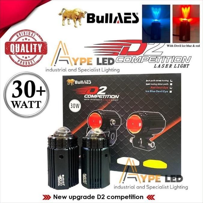 Tersedia ORIGINAL BULLAES D2 LASER  30 WATT BULLAES WATERPROOF | LAMPU TEMBAK LASER AES | LAMPU KABU