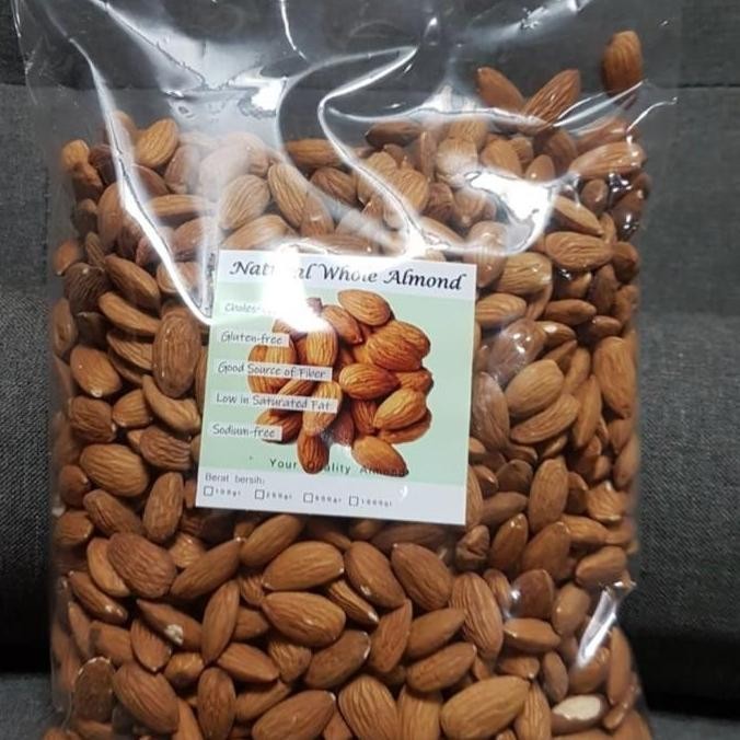 

Kacang Almond Mentah Utuh Organik 1 Kg/Raw Whole Almond Murah