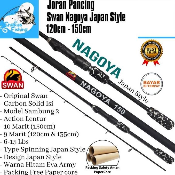 Tersedia Joran Pancing Swan Nagoya JS 120cm - 150cm / 6-15lbs (10 Marit) Carbon