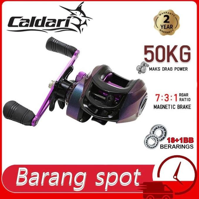 Tersedia Caldari Reel Pancing  Casting Bc 7.2:1 Gear Ratio 10kg Drag Carbon Shell Magnetic
