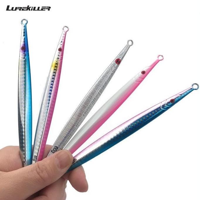Tersedia LUREKILLER Umpan Pancing Metal Jig 60g 400g umpan Jigging Luminous MJ029