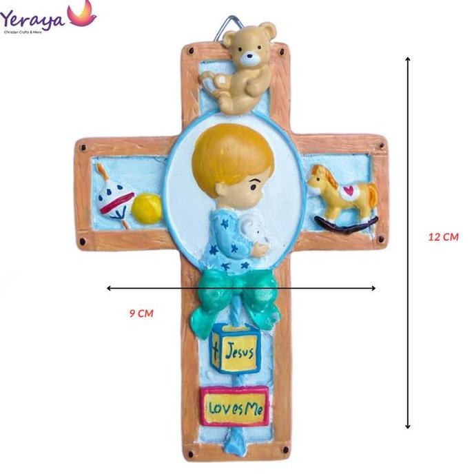 Pajangan Salib Dinding Untuk Kamar Anak / Dekorasi Hiasan Gantung Salib Kristen Kado Rohani