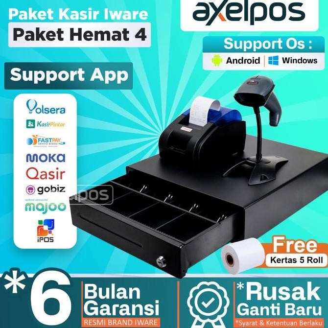 Paket Alat Kasir/ Printer Kasir Bluetooth /Laci Kasir/ Scanner Barcode