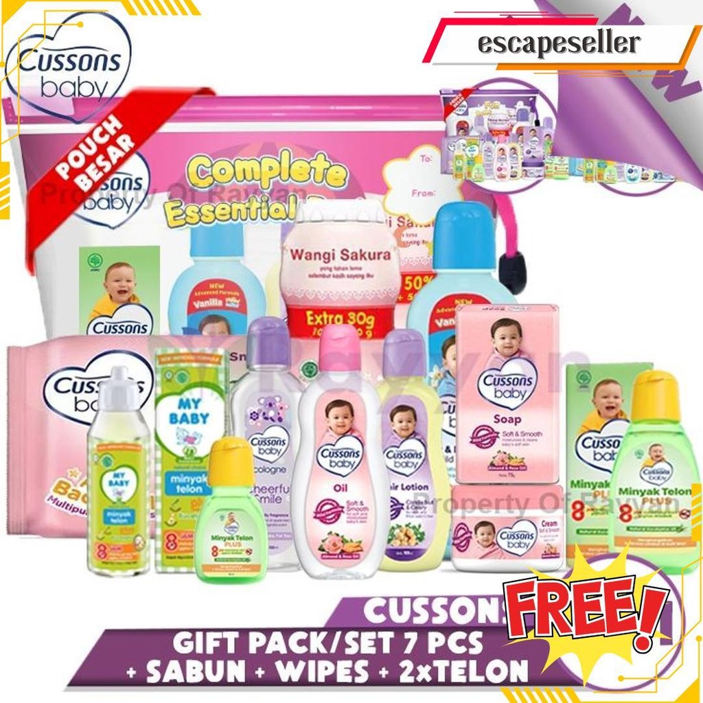 (Cp)Cussons Baby Set Pack 11In1 | Fun Bathing/Complete Essential |Plus Telon| Cussons Baby Gift Set 