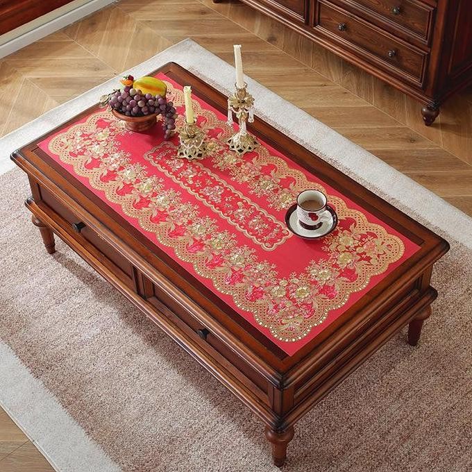 ready <COD> Loyal Bosque Taplak Meja Tamu / Alas Makan dengan Kualitas Tinggi Berenda Anti Air 45x90