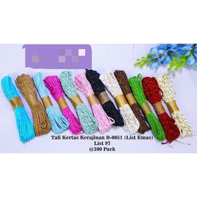 

baru tali kertas list emas per pak isi 12 buah