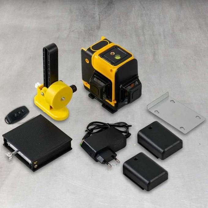 

Taffware Self Leveling 3D Wall Meter Laser Beam 12 Line Ground And Wall Waterpass Laser 2 Baterai