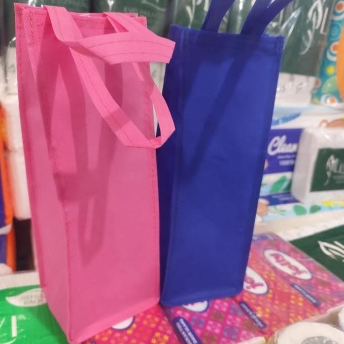 ready stock tas kain spunbond buat botol wine new isi 12 pcs terlaris dan termurah