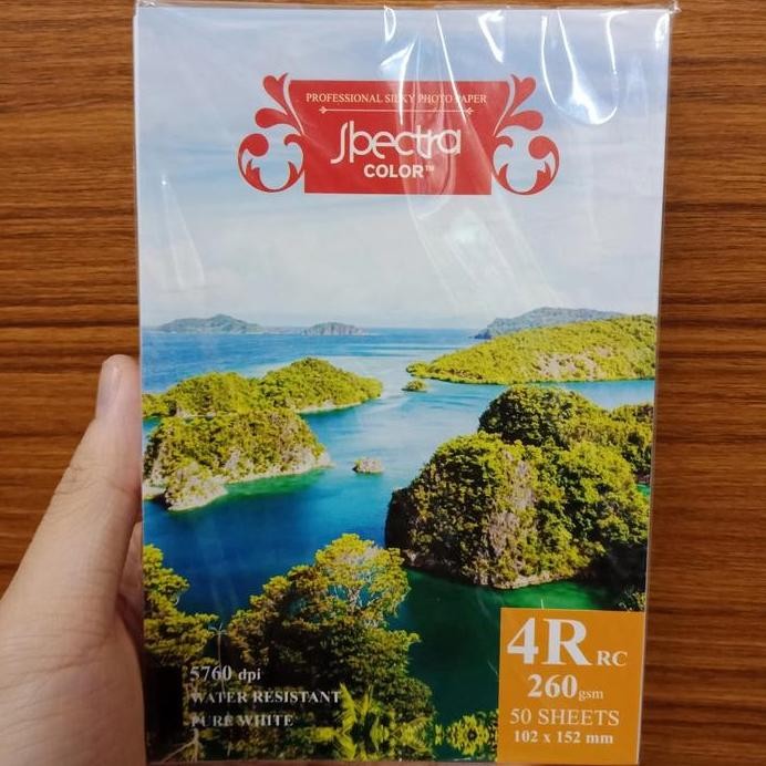 baru spectra 4r silky photo paper 4 r kertas foto