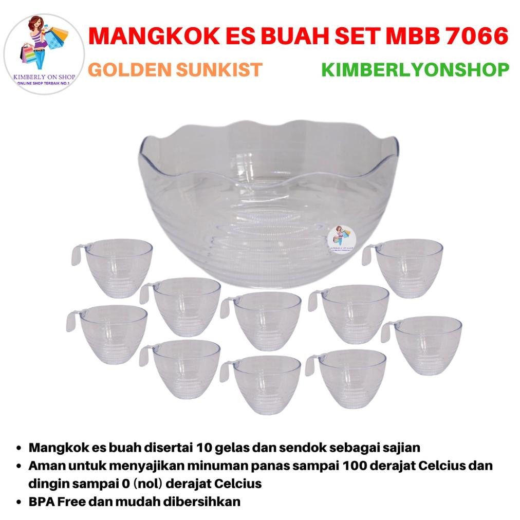 Mangkok Sop Buah Tempat Es Buah Set Gelas Golden Sunkist Ready