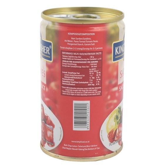 

ready Paket 8 pcs King's Fisher Sarden mini saus tomat Makanan Kaleng 155 g kings fisher murah