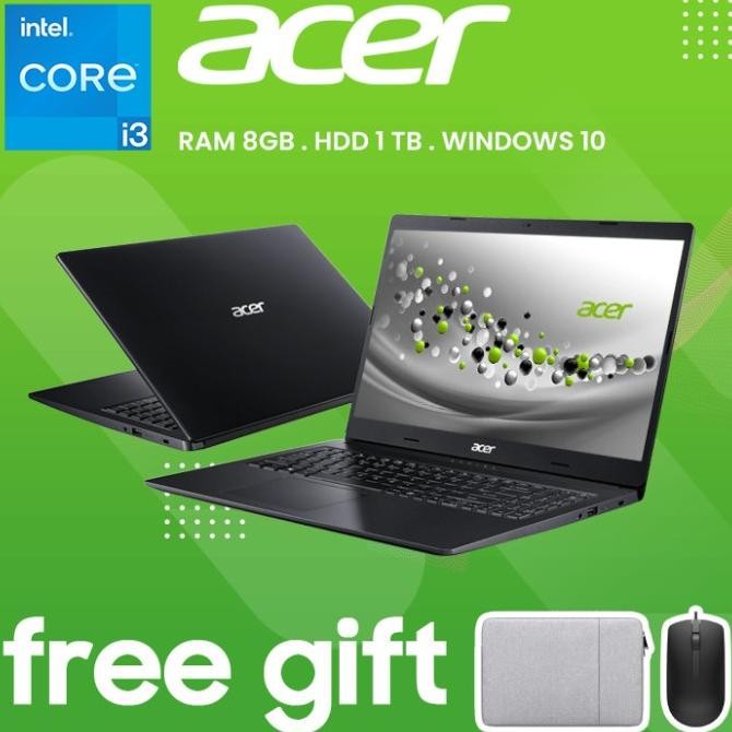 LAPTOP Acer Aspire Core i3/14" RAM 8GB /HDD 1TB/SSD 256GB