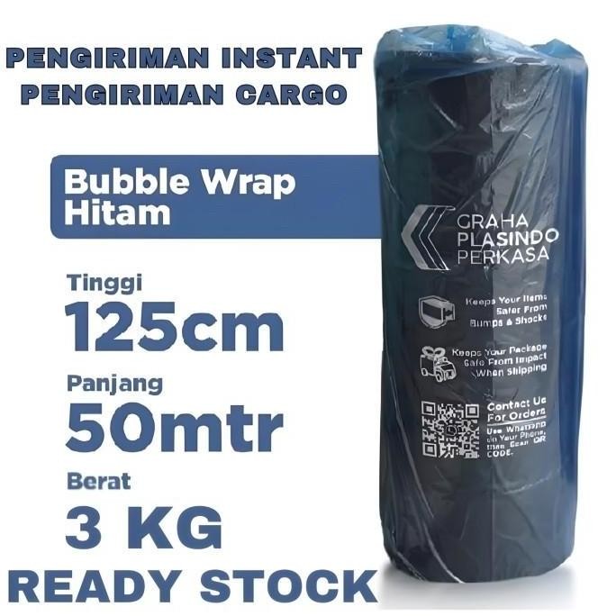 

ready stock Bubble wrap 3kg 1roll 125 x 50meter Hitam Putih CARGO
