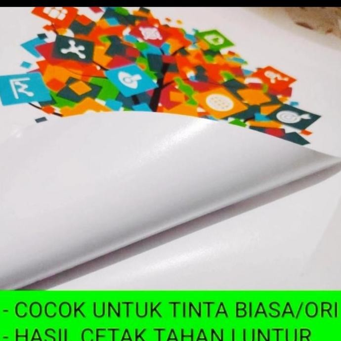 

baru kertas stiker inkjet glossy a4 isi 20 lembar/ sticker foto waterproof