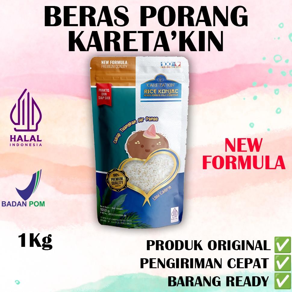 

ready Beras Porang Kareta' kin New Formula 1 KG murah