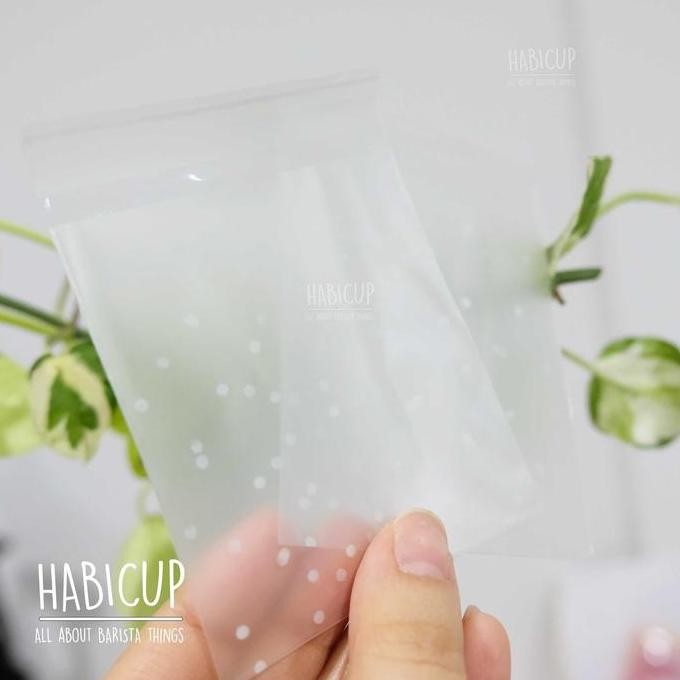 

ready stock Plastik Doff Polkadot - Plastik Perekat Dot Cookies