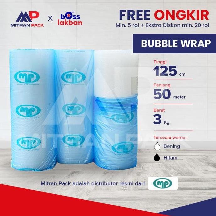 

ready stock (GOSEND / GRAB) Bubble Wrap Bening MULIAPACK 125 cm x 50 meter