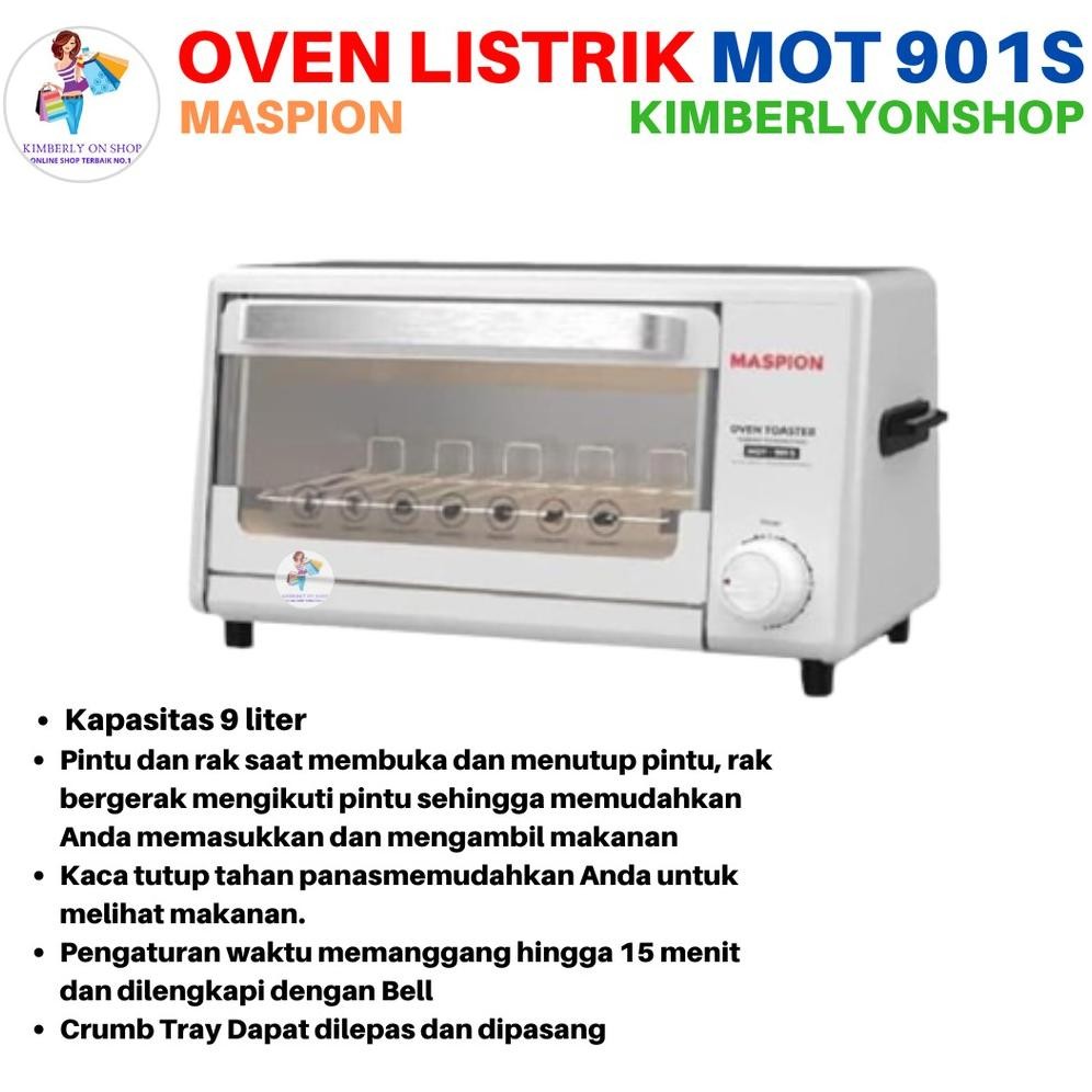 Oven Listrik Toaster Listrik 9 Liter Mot 901S Maspion Trend