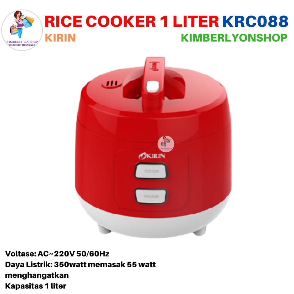 Rice Cooker Magic Com Kirin Stainless Steel 1 Liter Krc 088 Ready Stok