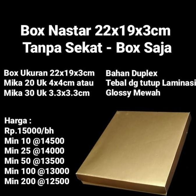 

ready stock Box Nastar 22x19x3cm Tanpa Sekat - Box Saja