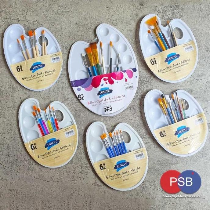 

ready Kuas Palet Lukis Set / Paket Lukis / Art Brush Set