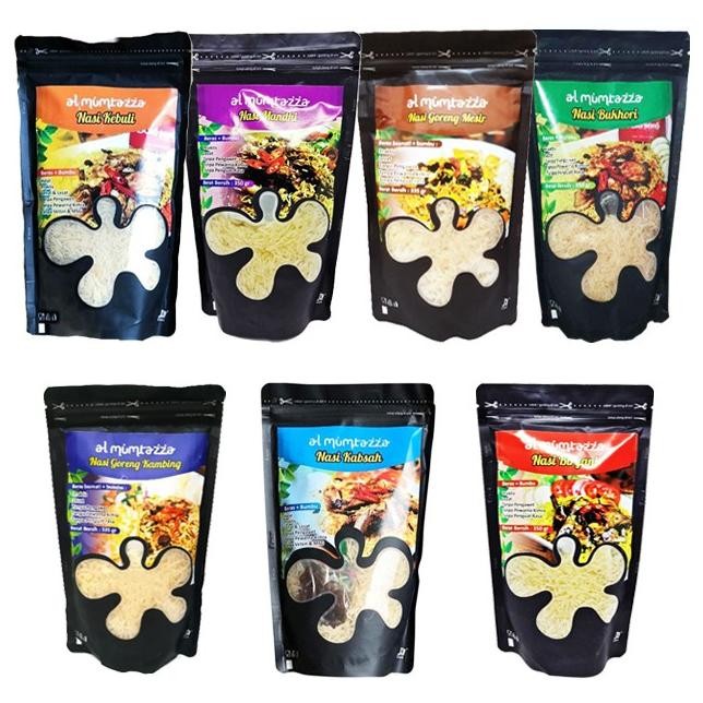 

ready Al Mumtazza - Nasi Beras Timur Tengah / Nasi Kebuli / Uk Kecil 175 gram / Uk Besar 350 gram murah