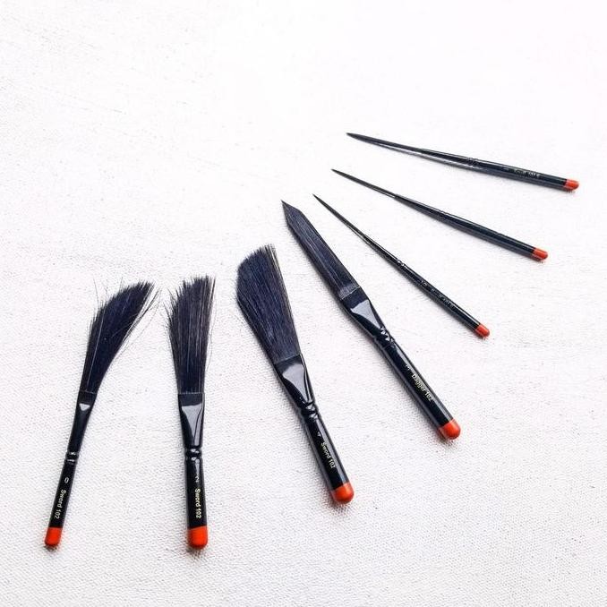 

ready DEGOYA DE GOYA PINSTRIPE SCROLL BRUSH KUAS LUKIS KALIGRAFI BULU PANJANG