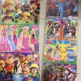 Meja Belajar Lipat Besi/Meja Belajar Anak Motif Katakter Viral