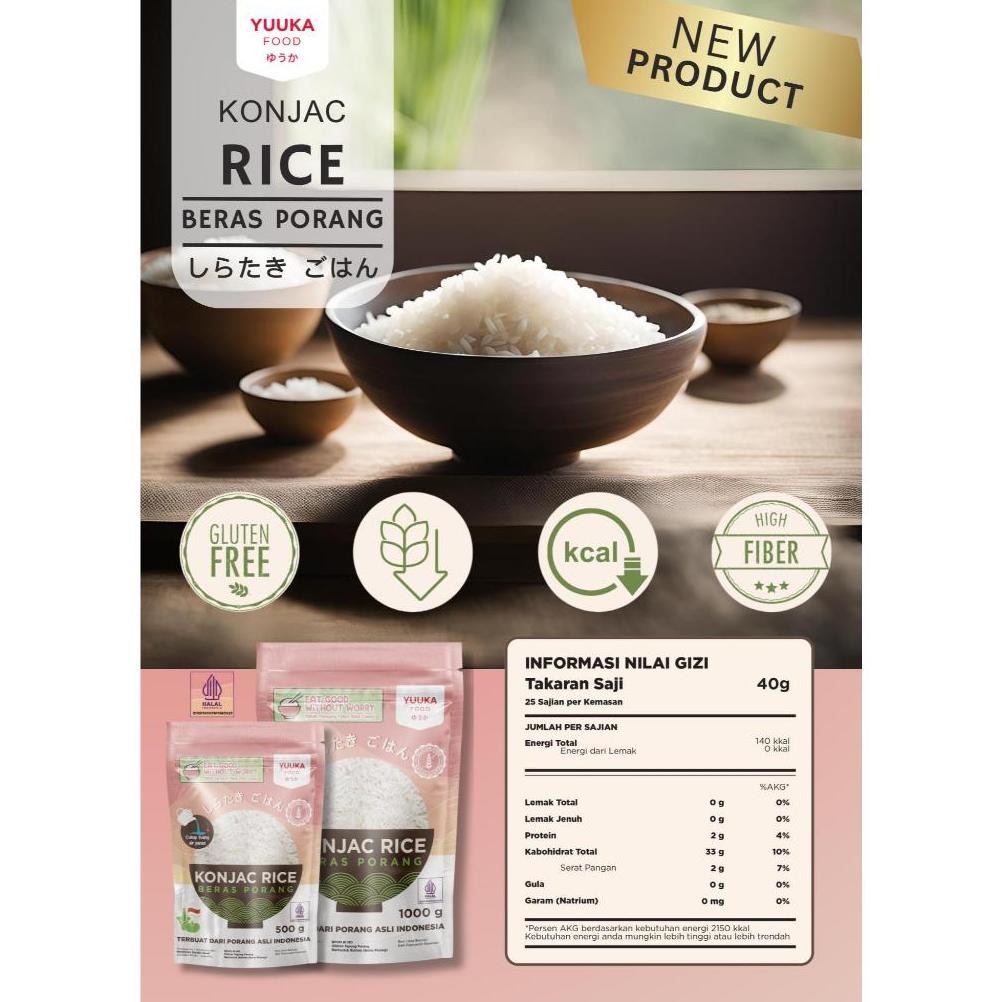 

ready Yuuka Food Beras Konjac/ Rendah Kalori/ Rendah Gula/ Tahan Lapar murah